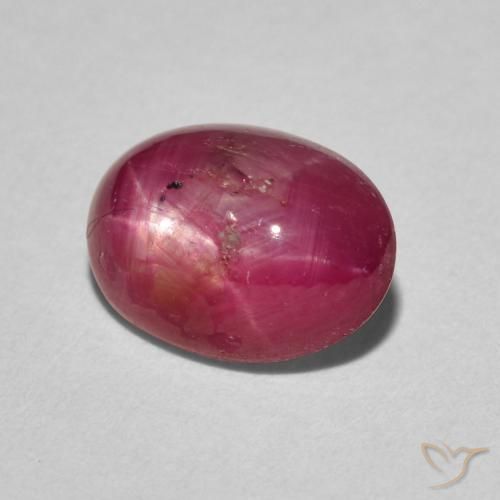 rubí estrella Rojo medio natural de 3.60 ct, Ovalada, Opaco