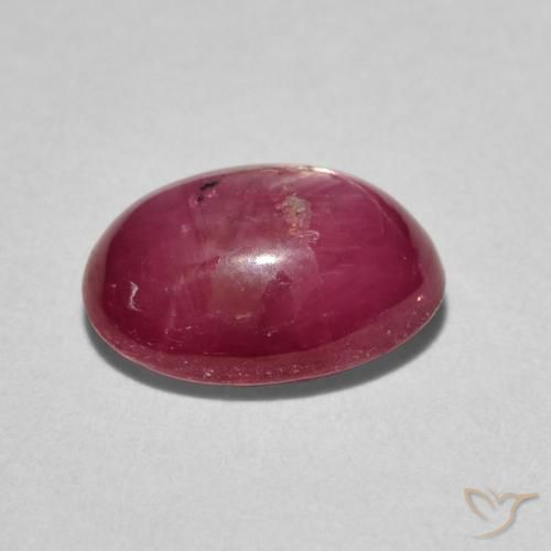 rubí estrella Rojo medio natural de 3.60 ct, Ovalada, Opaco