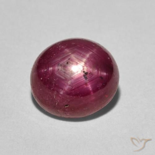3.74ct Natural Rojo medio rubí estrella, Ovalada, Opaco