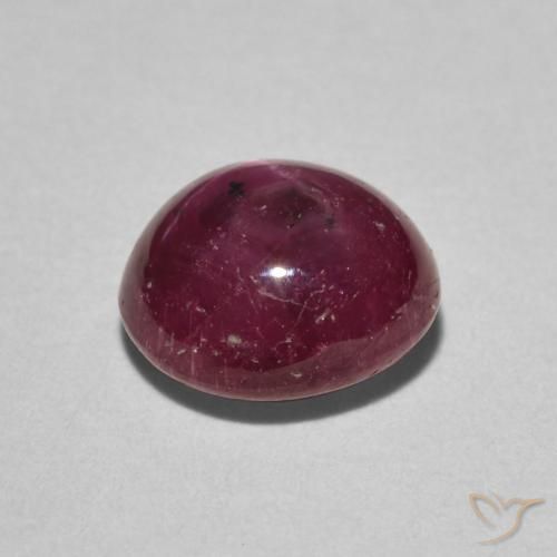 rubí estrella Rojo medio natural de 3.74 ct, Ovalada, Opaco