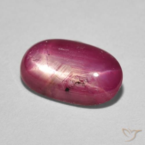 rubí estrella Carmesí intenso natural de 2.94 ct, Ovalada, Opaco