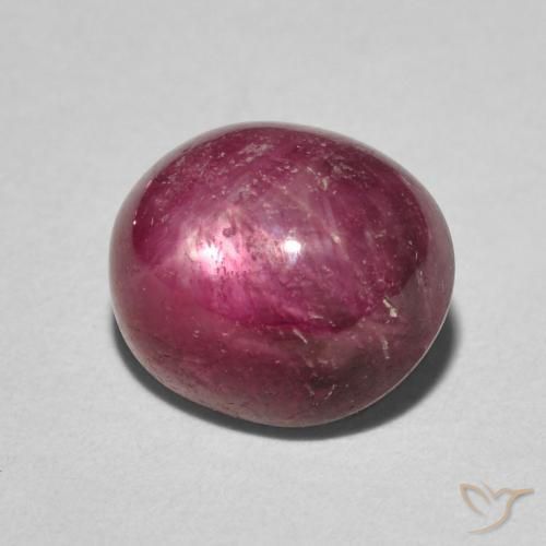 rubí estrella Rojo mermelada natural de 5.24 ct, Ovalada, Opaco