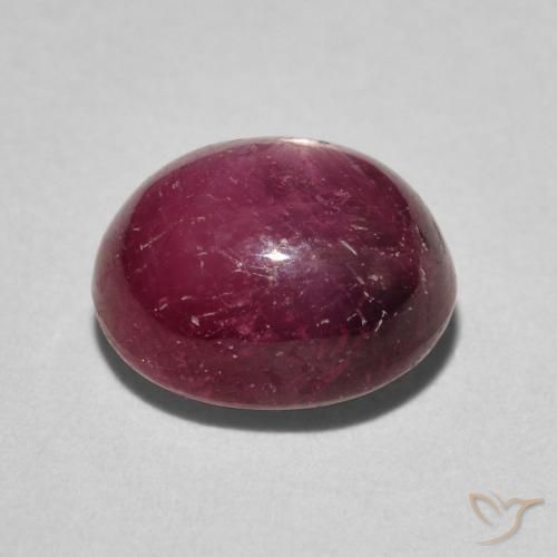 rubí estrella Rojo mermelada natural de 5.24 ct, Ovalada, Opaco