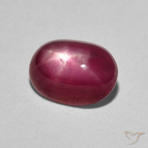 rubí estrella Rojo mermelada natural de 3.19 ct, Ovalada, Opaco