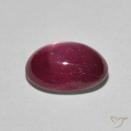 rubí estrella Rojo mermelada natural de 3.19 ct, Ovalada, Opaco