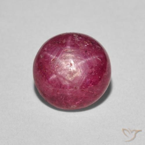 3.12ct Natural Rojo mermelada rubí estrella, Redondo, Opaco