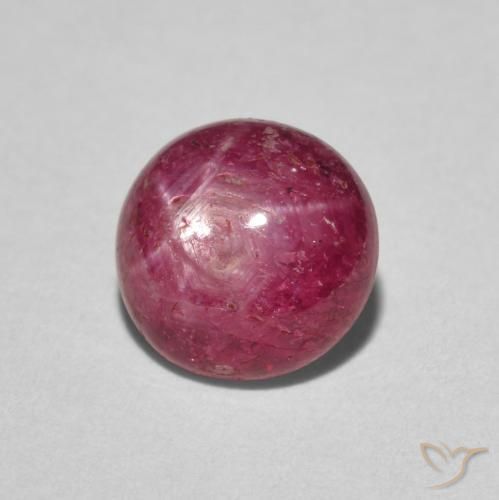 rubí estrella Rojo mermelada natural de 3.12 ct, Redondo, Opaco