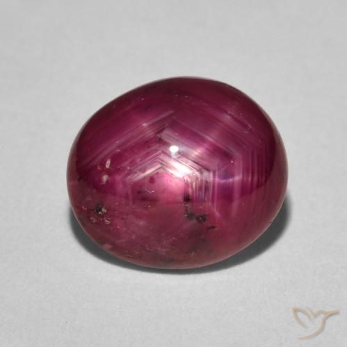 4.40ct Natural Rojo oscuro rubí estrella, Ovalada, Opaco