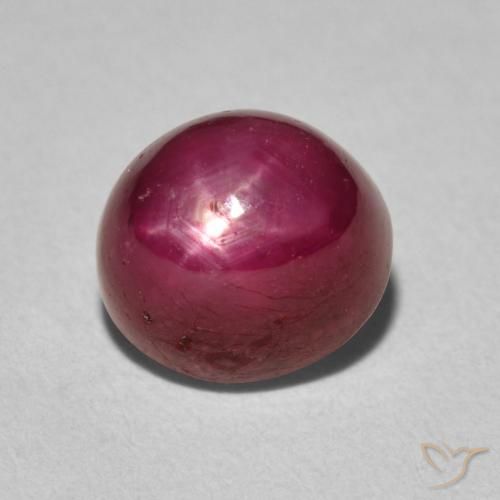 5.15ct Natural Rojo oscuro rubí estrella, Ovalada, Opaco