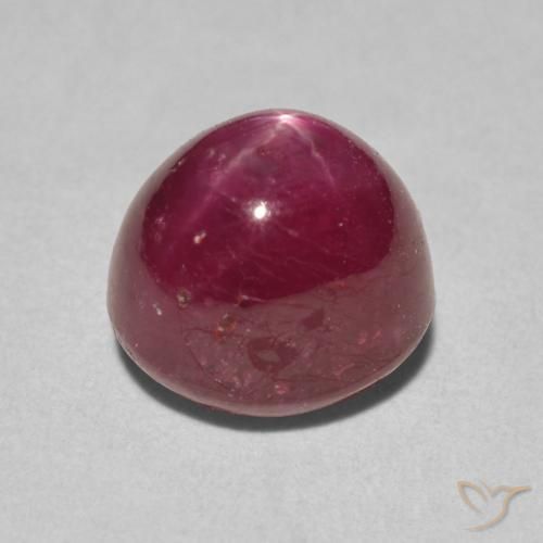 rubí estrella Rojo oscuro natural de 5.15 ct, Ovalada, Opaco