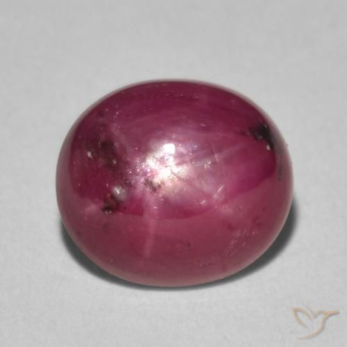 4.85ct Natural Rojo medio rubí estrella, Ovalada, Opaco
