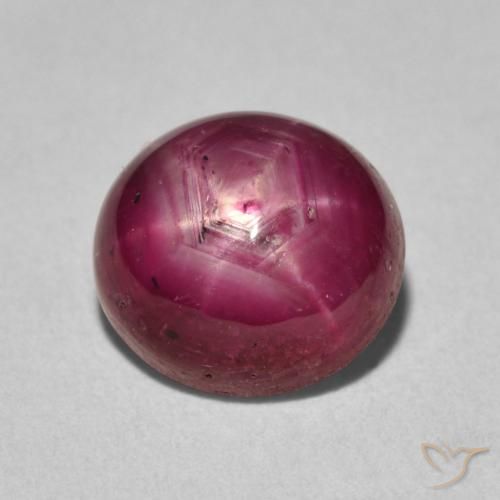4.24ct Natural Carmesí intenso rubí estrella, Ovalada, Opaco