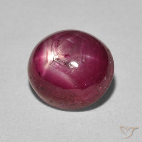 rubí estrella Carmesí intenso natural de 4.24 ct, Ovalada, Opaco