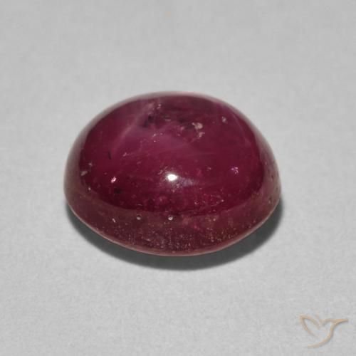 rubí estrella Carmesí intenso natural de 4.24 ct, Ovalada, Opaco