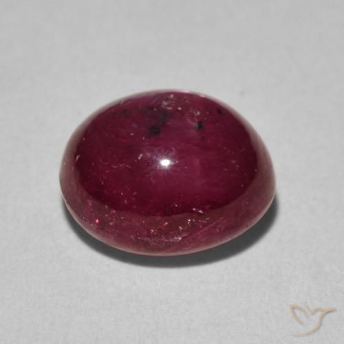 rubí estrella Carmesí intenso natural de 4.60 ct, Ovalada, Opaco