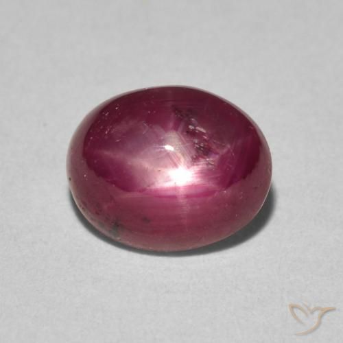 3.29ct Natural Carmesí intenso rubí estrella, Ovalada, Opaco
