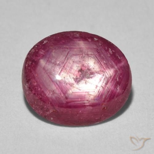 3.51ct Natural Rojo medio rubí estrella, Ovalada, Opaco