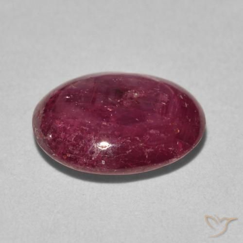 rubí estrella Rojo medio natural de 3.51 ct, Ovalada, Opaco