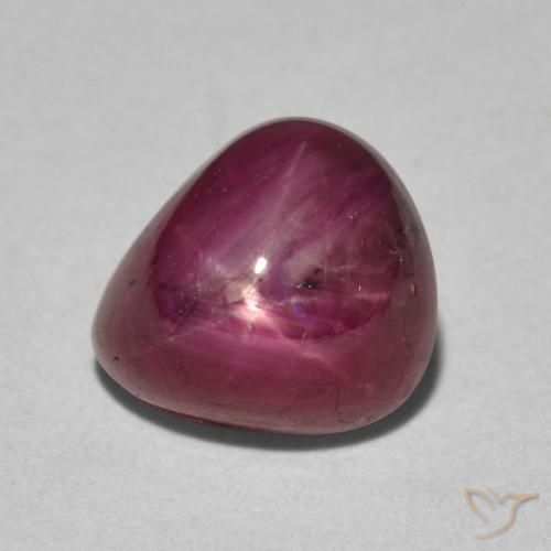 4.42ct Natural Rojo vino intenso rubí estrella, En forma de pera, Opaco