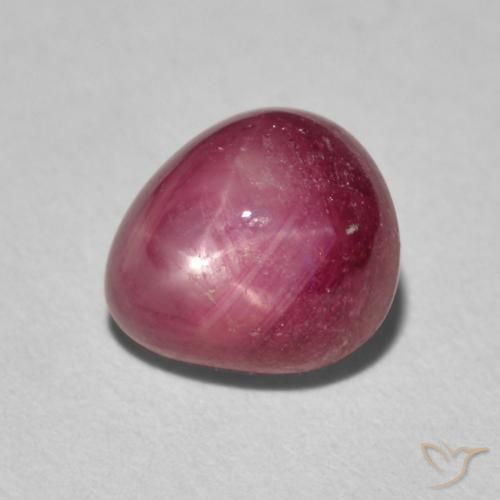 4.29ct Natural Rojo mermelada rubí estrella, En forma de pera, Opaco