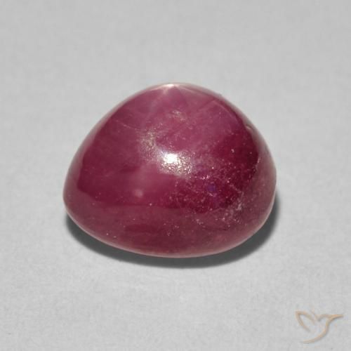 rubí estrella Rojo mermelada natural de 4.29 ct, En forma de pera, Opaco