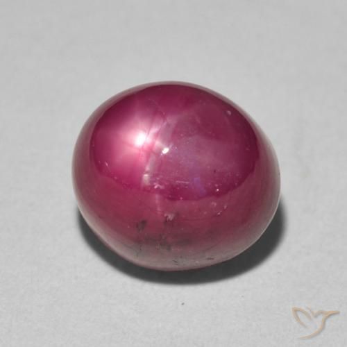 rubí estrella Rojo mermelada natural de 5.96 ct, Ovalada, Opaco