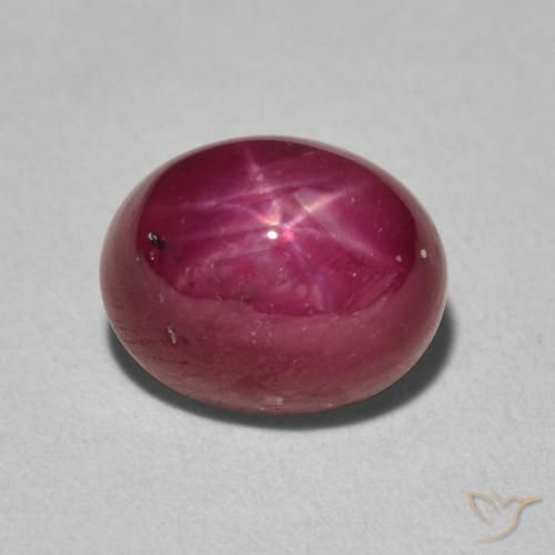 4.69ct Natural Rojo oscuro rubí estrella, Ovalada, Opaco