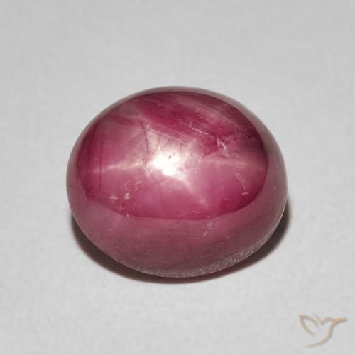 4.40ct Natural Rojo medio rubí estrella, Ovalada, Opaco