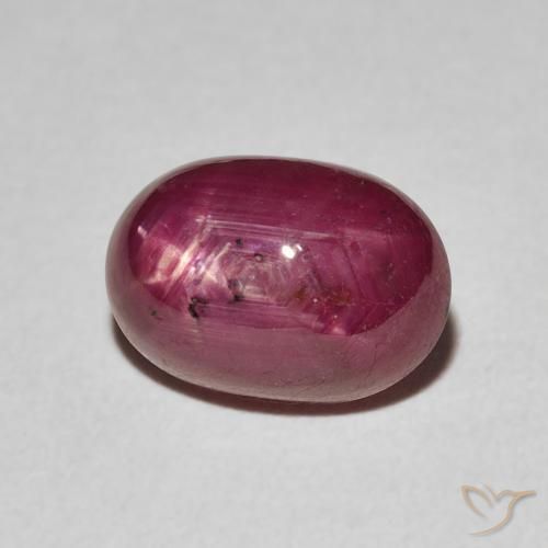 rubí estrella Rojo mermelada natural de 3.84 ct, Ovalada, Opaco