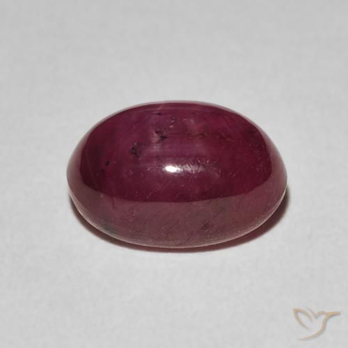 rubí estrella Rojo mermelada natural de 3.84 ct, Ovalada, Opaco