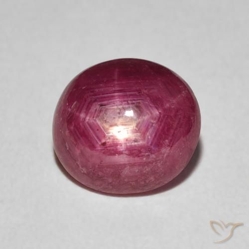 3.31ct Natural Rojo medio rubí estrella, Ovalada, Opaco