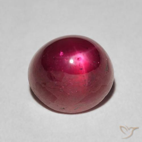 4.13ct Natural Rojo medio rubí estrella, Ovalada, Opaco