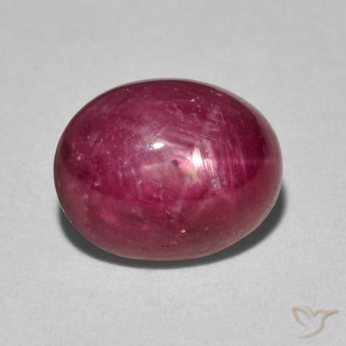 5.10ct Natural Rojo medio rubí estrella, Ovalada, Opaco