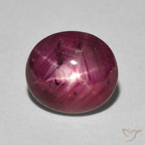 4.12ct Natural Rojo vino rubí estrella, Ovalada, Opaco