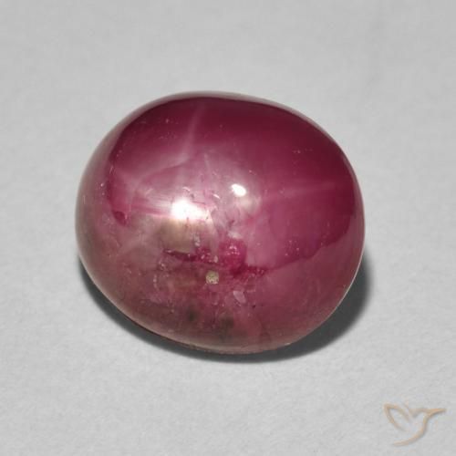 5.15ct Natural Rojo medio rubí estrella, Ovalada, Opaco