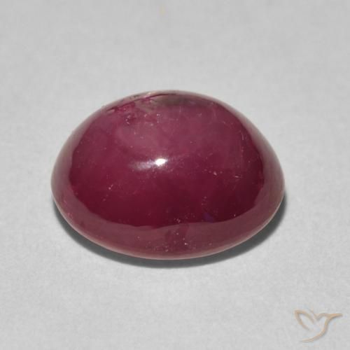 rubí estrella Rojo medio natural de 5.15 ct, Ovalada, Opaco