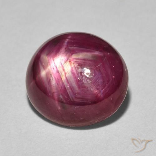 rubí estrella Rojo medio natural de 5.18 ct, Ovalada, Opaco