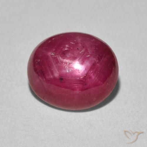 3.59ct Natural Carmesí intenso rubí estrella, Ovalada, Opaco