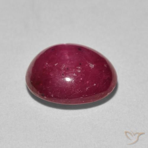 rubí estrella Carmesí intenso natural de 3.59 ct, Ovalada, Opaco