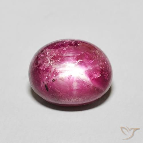 5.18ct Natural Rojo rosado rubí estrella, Ovalada, Opaco