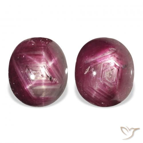 7.40ctw Natural Rosado magenta rubí estrella, Ovalada, Opaco