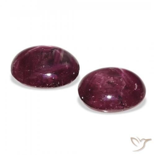 Gemas de rubí estrella Rosado magenta natural de 7.40 ct, Ovalada, Opaco