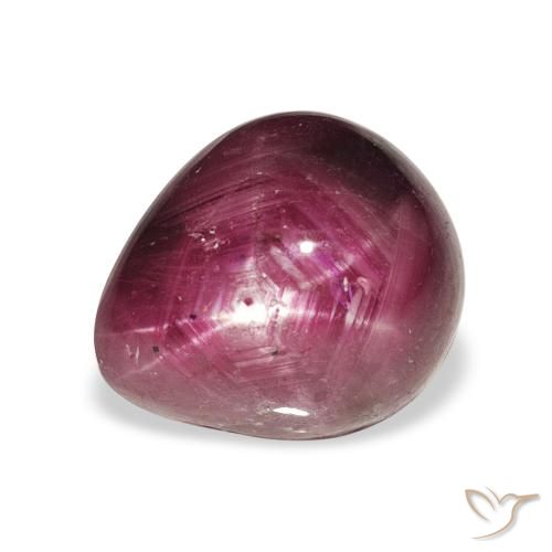 6.52ct Natural Púrpura medio rubí estrella, En forma de pera, Opaco