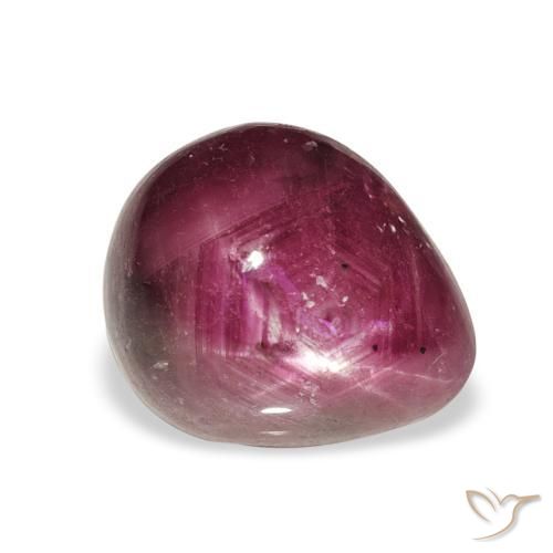 rubí estrella Púrpura medio natural de 6.52 ct, En forma de pera, Opaco