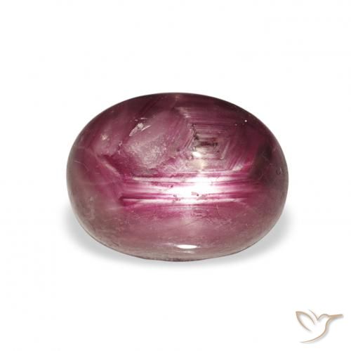 4.34ct Natural Medium Dark-Purple rubí estrella, Ovalada, Opaco
