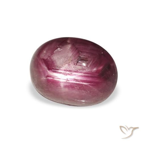 rubí estrella Medium Dark-Purple natural de 4.34 ct, Ovalada, Opaco