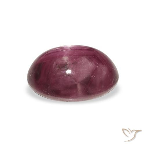 rubí estrella Medium Dark-Purple natural de 4.34 ct, Ovalada, Opaco