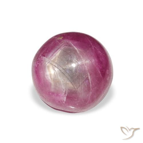 rubí estrella Magenta natural de 6.08 ct, Redondo, Opaco