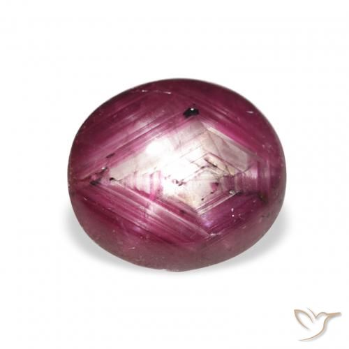3.82ct Natural Medium Dark-Purple rubí estrella, Ovalada, Opaco