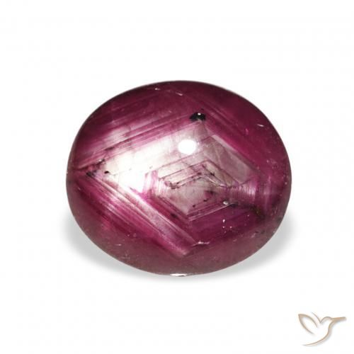 rubí estrella Medium Dark-Purple natural de 3.82 ct, Ovalada, Opaco